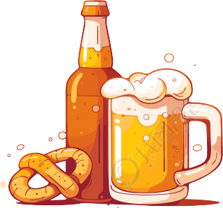 啤酒节啤酒图形素材