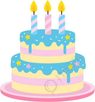 生日蛋糕卡通插图