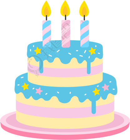 生日蛋糕卡通插图