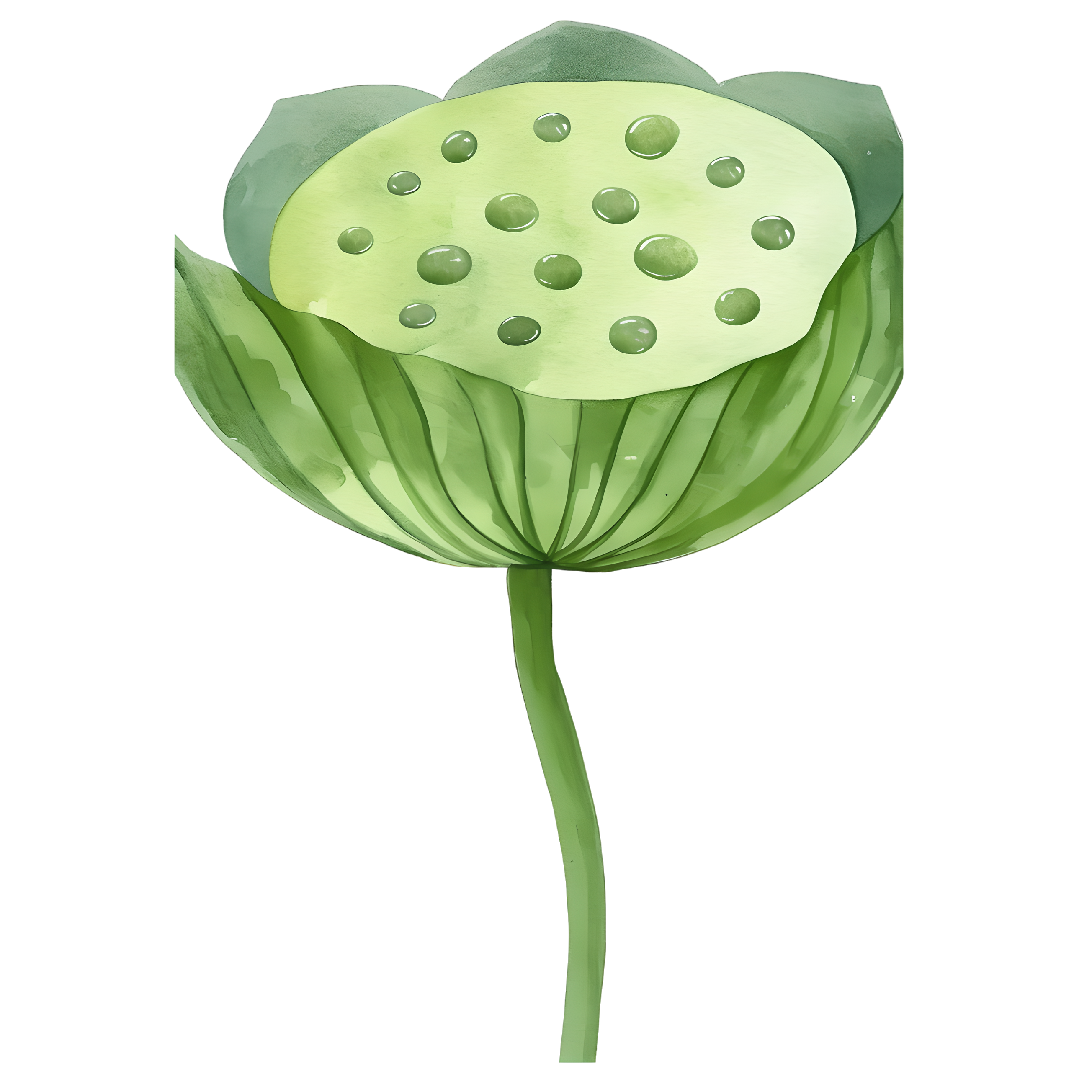 莲蓬可商用插画