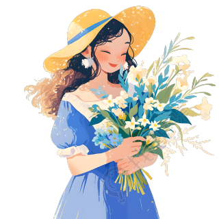 森系女孩唯美素材