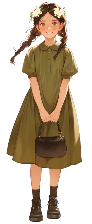 森系女孩可商用素材
