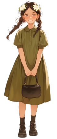 森系女孩可商用素材