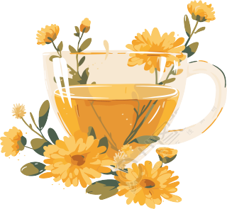 菊花茶茶杯插图