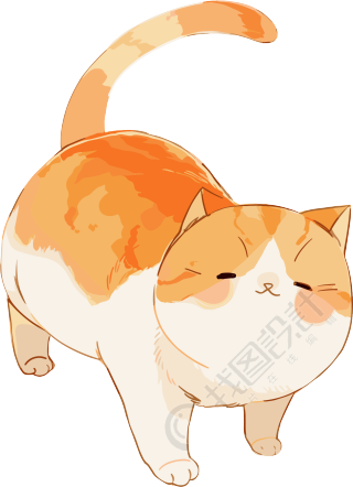 日系猫咪卡通元素
