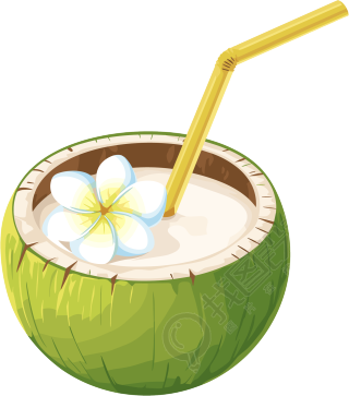 椰汁创意设计素材