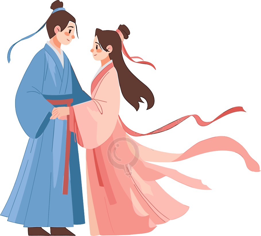 七夕牛郎织女元素