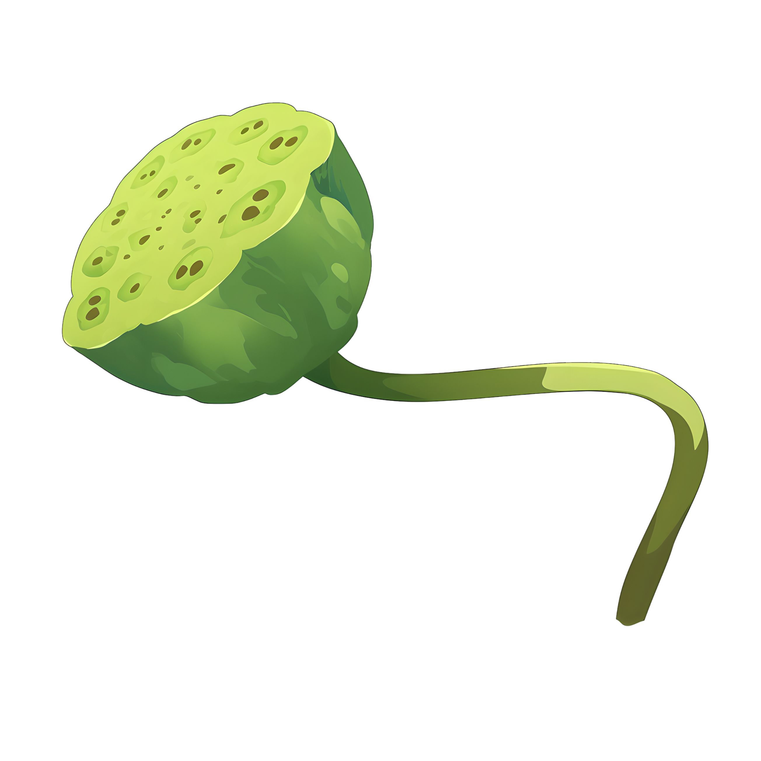莲蓬极简插画