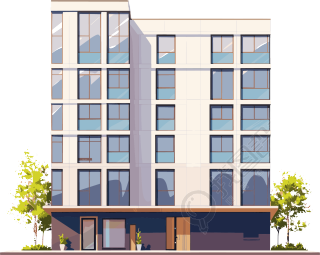 建筑可商用插画