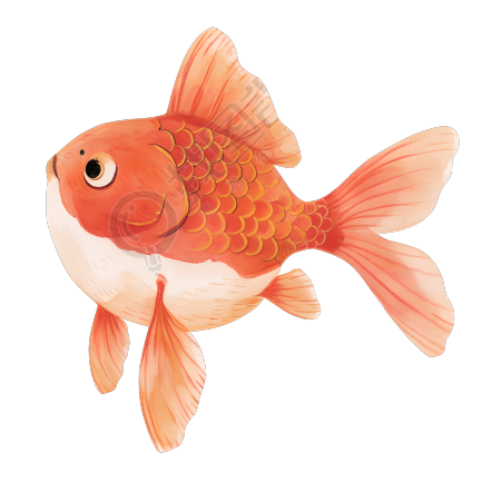 鱼彩色铅笔插画