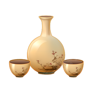 米酒透明背景素材