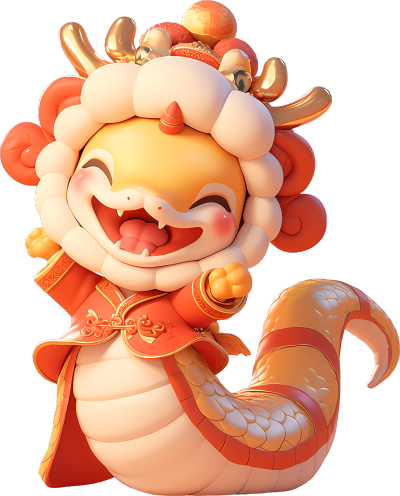 蛇年卡通插画