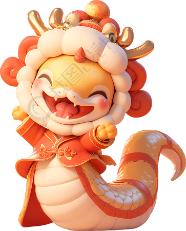 蛇年卡通插画