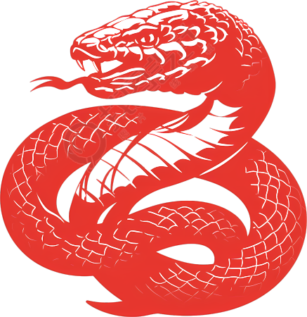中国风生肖蛇元素