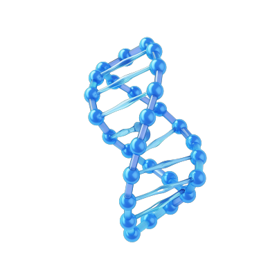 DNA分子3D图标素材