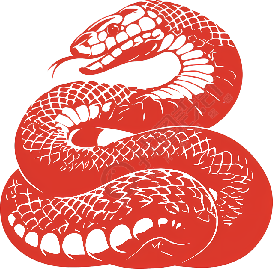 蛇年透明背景插画