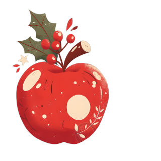 圣诞苹果透明背景素材
