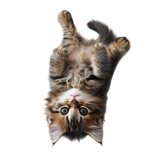 虎斑猫可爱插画