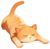 橘猫可爱卡通插图