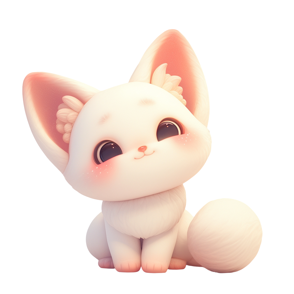 3D小猫可爱插图