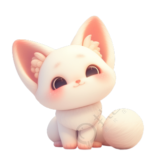 3D小猫可爱插图