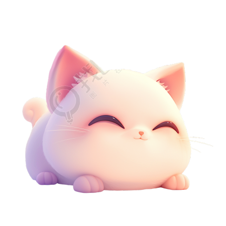 3D小猫透明背景素材
