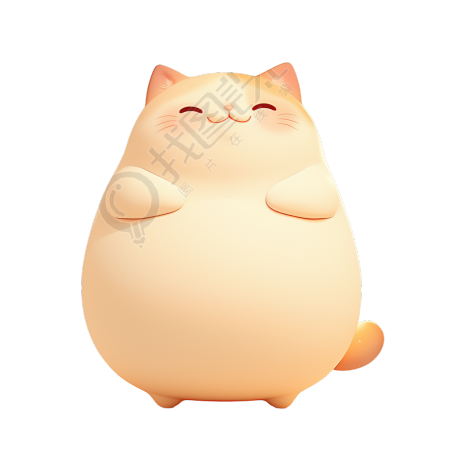 可爱胖猫卡通图形素材