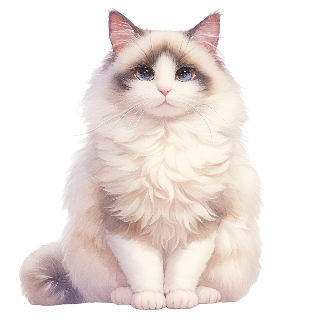 布偶猫可爱插图