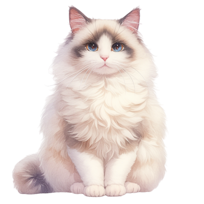 布偶猫可爱插图