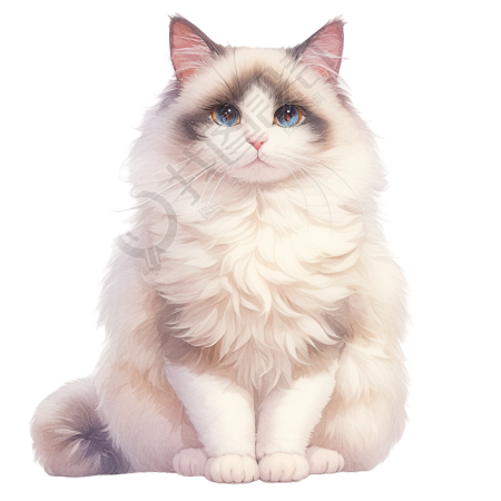 布偶猫可爱插图
