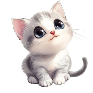 可爱猫咪卡通元素