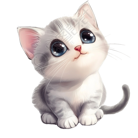 可爱猫咪卡通元素