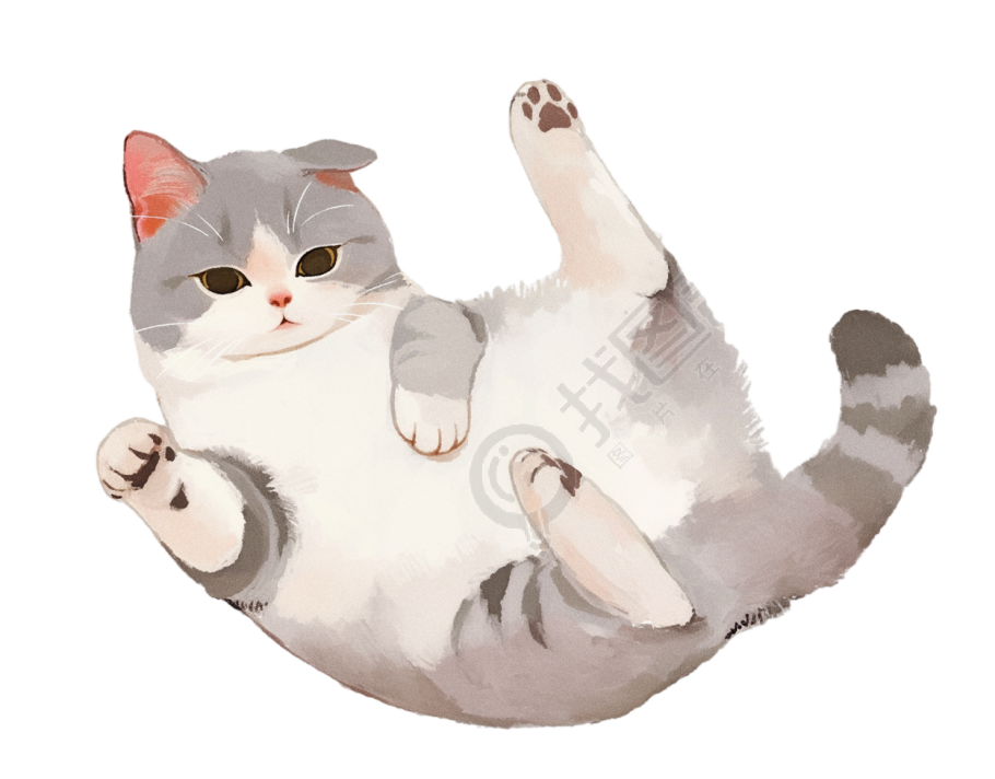 英短猫咪插画设计素材