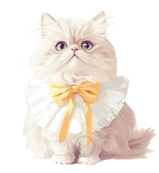 波斯猫可爱插图