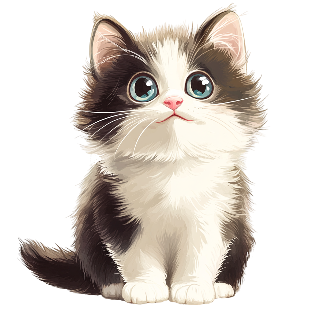 可爱猫咪卡通插画