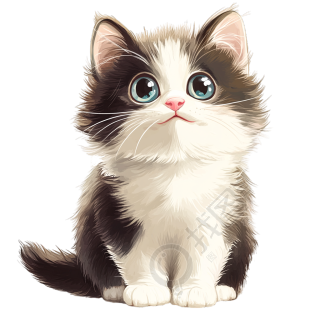 可爱猫咪卡通插画