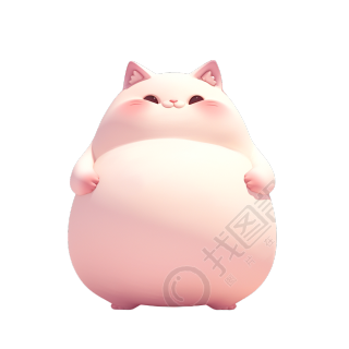 可爱胖猫插画
