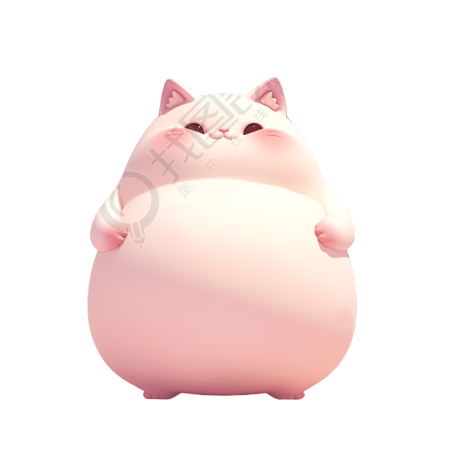 可爱胖猫插画