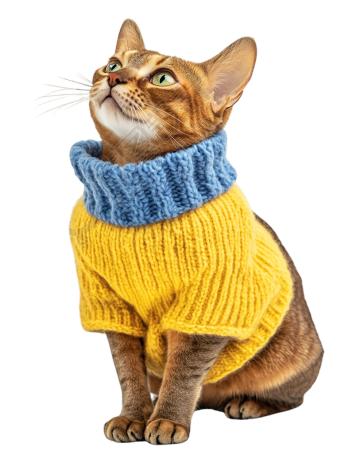 穿毛衣的猫插画