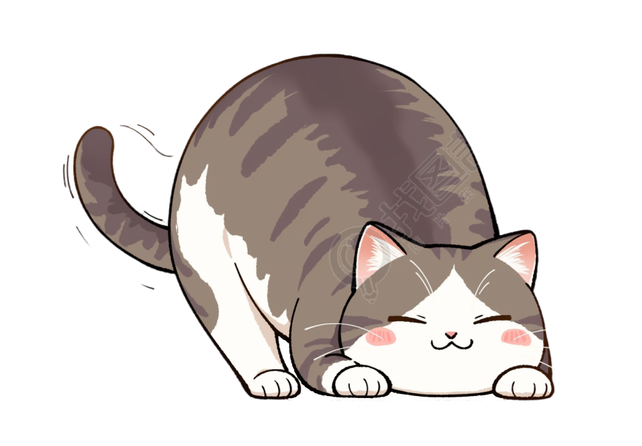 可爱胖猫可商用素材