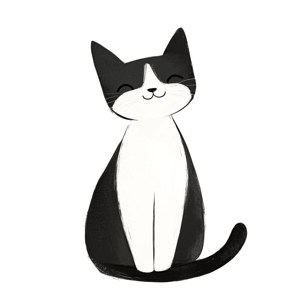 小猫简笔画素材