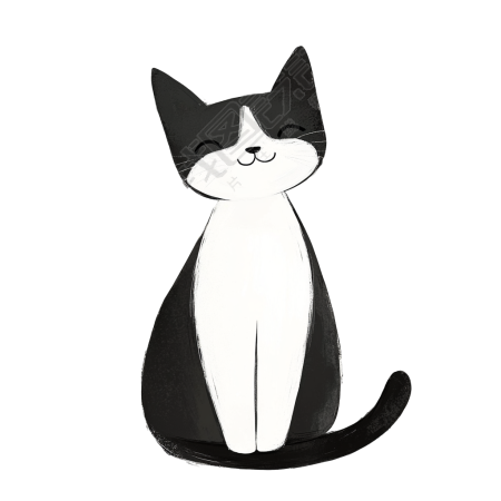 小猫简笔画素材