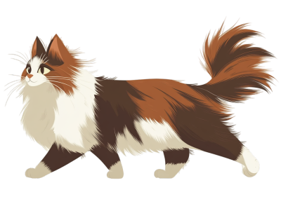 长毛猫插画设计元素