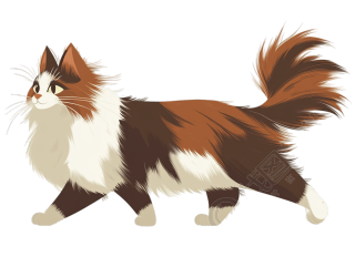 长毛猫插画设计元素