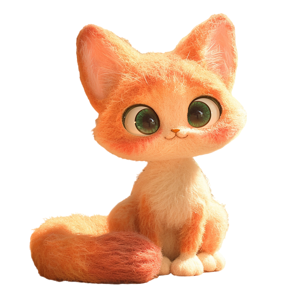 可爱毛毡猫咪插画