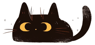 可爱简笔猫插图素材
