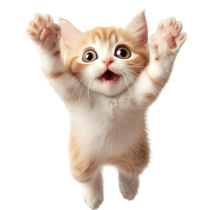 猫咪玩耍插画