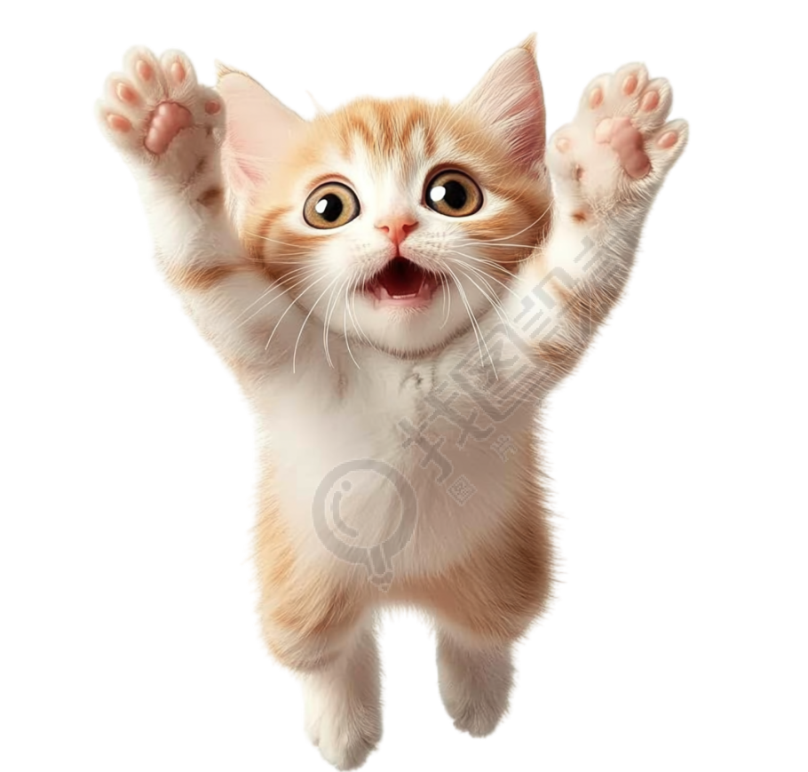 猫咪玩耍插画