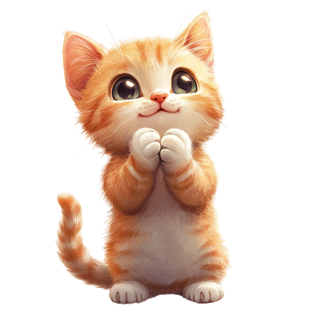 卡通小猫创意插图