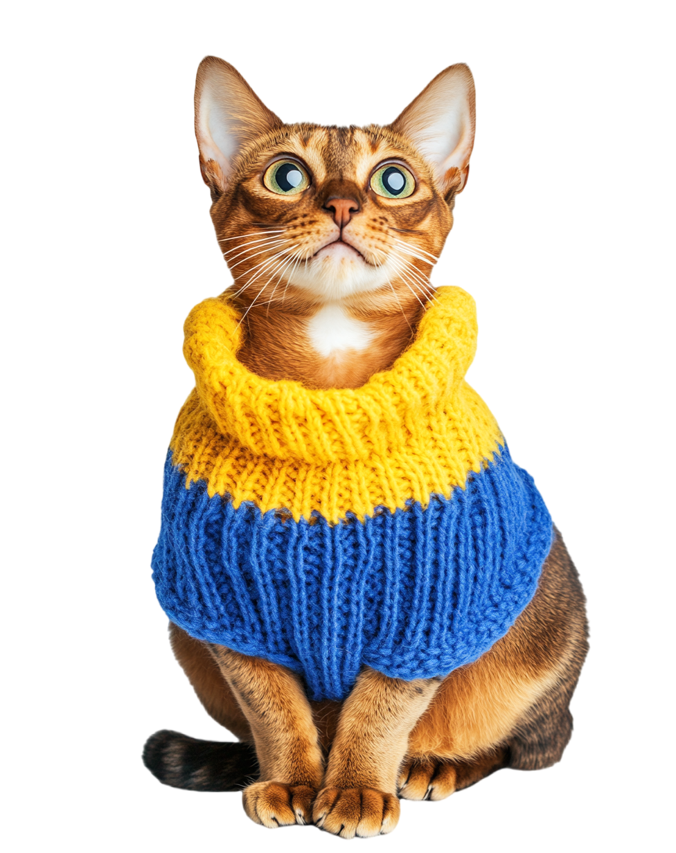 穿毛衣的猫元素